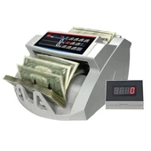 PowerMaster PM-25068 TRY-EUR-USD Sesli Karışık Ve Adet Para Sayma Makinesi Harici Ekranlı 80W 60db AC100-240V thumbnail 1