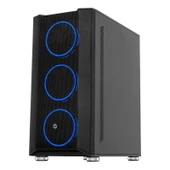 FRISBY FC-9405G 650W 80+ 4X120MM DUAL RING RGB FAN USB 3.0 MİDİ TOWER SİYAH KASA thumbnail 2