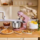 Karaca Multichef Ultra Kıyma Çekme/Sucuk-Sosis/İçli Köfte Aparatlı Hamur Yoğurma Makinesi Rosegold 2000W 7L thumbnail 4