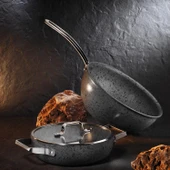 Stone-Age 22 cm Çizilmez Yanmaz Yapışmaz İndüksiyonlu Sahan thumbnail 2