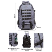 Lederax 50LT Geniş Hacimli Dağcı Çantası Sırt Çantası LD598 - 4