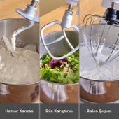 Karaca Multichef Ultra Kıyma Çekme/Sucuk-Sosis/İçli Köfte Aparatlı Hamur Yoğurma Makinesi Porcelain White 2000W 7L thumbnail 3