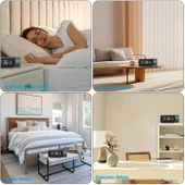 HyMark Projeksiyonlu Silindir USB Güç LED Ekran Çalar Saat Sıcaklık Çift Alarm thumbnail 8