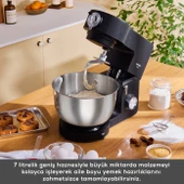 Karaca Multichef Ultra Kıyma Çekme/Sucuk-Sosis/İçli Köfte Aparatlı Hamur Yoğurma Makinesi Black 2000W 7L thumbnail 3