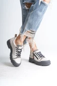 AGATHA Bağcıklı Fermuarlı Ortopedik Taban Kadın Sneaker Spor Ayakkabı CGT - Krem - 2