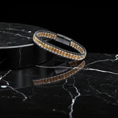 Odun Jasper & Hematit Çelik Örgülü Deri Bileklik 31832B22D8 thumbnail 6