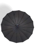 Protokol Baston Şemsiye 16 Fiber Telli Siyah Renk 115 Cm Çap Kapalı Boyut 95 Cm Kılıfsız thumbnail 5