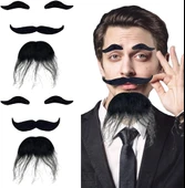 Siyah Renk Kendinden Yapışkanlı Takma Sakal Bıyık ve Kaş Seti (5250) thumbnail 1