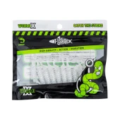 Silikon Kurt Yem - 1,5g 45mm - Fishack - 10 Adet - Simli Beyaz - Karides Kokulu - 4