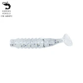 Silikon Kurt Yem - 1,5g 45mm - Fishack - 10 Adet - Simli Beyaz - Karides Kokulu - 1