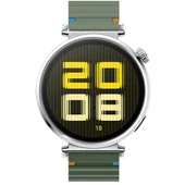 Huawei Watch GT5 41mm İle Uyumlu Dalga Desenli Tokalı Yumusaş Soft Silikon Kordon Haki - 5