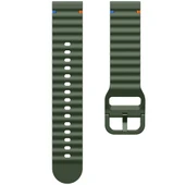 Huawei Watch GT5 41mm İle Uyumlu Dalga Desenli Tokalı Yumusaş Soft Silikon Kordon  Haki - 6