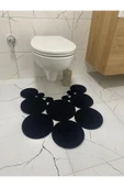 HHKARTS Jüt Klozet Önü Paspas Siyah thumbnail 2