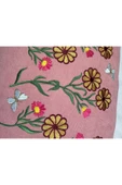 HHKARTS Pembe Renk Çiçek Desenli Nakışlı Yastık Kılıfı 30x50 | Kırlent Kılıfı Fermuarlı thumbnail 5