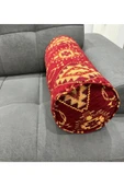 oushak Kilim Desenli Dekoratif Silindir Yastık Şönil Dokuma Fermuarlı Etnik Bolster Yoga Yastık Kılıfı thumbnail 3