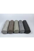 HHKARTS Keten Kumaş Silindir Yastık Fermuarlı Bolster Yoga Yastık Kılıfı Kahverengi 20x50 - 7