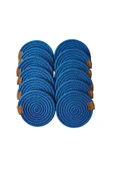 HHKARTS Jüt Bardak Kupa Altlığı Mavi 13cm 12li - 3