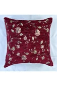 HHKARTS Çiçek Desenli Yastık Kılıfı Çift Taraflı Goblen Kumaş Kapalı Fermuarlı Kırlent 40x40 thumbnail 1