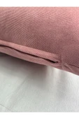 HHKARTS Pembe Renk Çiçek Desenli Nakışlı Yastık Kılıfı 30x50 | Kırlent Kılıfı Fermuarlı thumbnail 6