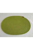 HHKARTS Jüt Amerikan Servis Sofra Altlığı, Masa Dekoru Supla Oval Fıstık Yeşil 30x40 8li thumbnail 1
