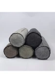 HHKARTS Keten Kumaş Silindir Yastık Fermuarlı Bolster Yoga Yastık Kılıfı Siyah 20x50 - 1