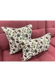 oushak Çiçek Desenli Yastık Kılıfı Çift Taraflı Goblen Kumaş Kapalı Fermuarlı Kırlent thumbnail 5