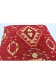 oushak Kilim Desenli Dekoratif Yastık Kılıfı 4'lü Çift Taraflı Şönil Dokuma Gizli Fermuarlı Kırlent Kılıfı - 5