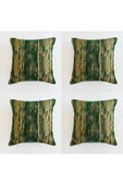 oushak Etnik Desenli Dekoratif Yastık Kılıfı 4'lü Çift Taraflı Şönil Dokuma Gizli Fermuarlı Kırlent Kılıfı thumbnail 1
