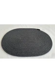 HHKARTS Jüt Amerikan Servis Sofra Altlığı, Masa Dekoru Supla Oval Antrasit 30x40 6lı - 3
