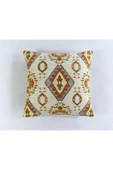 oushak Kilim Desenli Dekoratif Yastık Kılıfı Çift Taraflı Şönil Dokuma Gizli Fermuarlı Etnik Kırlent Kılıfı - 1