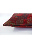 oushak Kilim Desenli Dekoratif Yastık Kılıfı 2'li Çift Taraflı Şönil Dokuma Gizli Fermuarlı Kırlent Kılıfı - 3