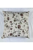 HHKARTS Çiçek Desenli Yastık Kılıfı Çift Taraflı Goblen Kumaş Kapalı Fermuarlı Kırlent 2'Lİ 40x40 thumbnail 3