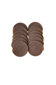 HHKARTS Jüt Bardak Kupa Altlığı Kahverengi 13cm 12li thumbnail 5