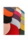 HHKARTS Jüt Amerikan Servis Sofra Altlığı, Masa Dekoru Supla Oval Turuncu 30x40 6lı - 5