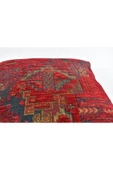 oushak Kilim Desenli Dekoratif Yastık Kılıfı 2'li Çift Taraflı Şönil Dokuma Gizli Fermuarlı Kırlent Kılıfı - 4