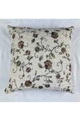 HHKARTS Çiçek Desenli Yastık Kılıfı Çift Taraflı Goblen Kumaş Kapalı Fermuarlı Kırlent 2'Lİ 40x40 thumbnail 2