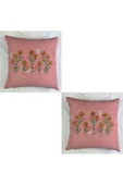 HHKARTS Çiçek Desenli Nakışlı Kırlent Kılıfı Fermuarlı 2'li 40x40 thumbnail 1