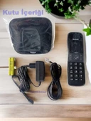 MULTİTEK Telsiz Telefon Ultra İnce Renkli Ekranlı Arayan Numarayı Gösteren Dect Telefon SİYAH - 2