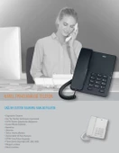 KAREL Masa Üstü Kablolu Ahizeli Telefon SİYAH (Ekransız) - 2