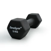 Zerogym Neopren Kaplı  İçi Demir Dambıl 5 kg Siyah 1 Adet - 1