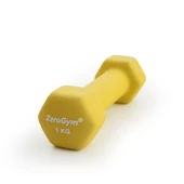 Zerogym Neopren Kaplı  İçi Demir Dambıl 1 kg Sarı 1 Adet - 1