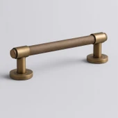 Punch Mat Antik Sarı 25 cm Sürgülü Kapı Çekme Kolu Tutma Kulpu Kulbu Çelik Dış Kapı Tutamağı Kol thumbnail 1