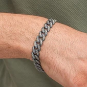 Kalem İşleme Gurmet Zincir 925 Ayar Gümüş Erkek Bileklik thumbnail 5