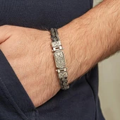 Saç Örgüsü Hasır 925 Gümüş Bileklik Künye thumbnail 9