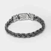 Saç Örgüsü Hasır 925 Gümüş Bileklik Künye thumbnail 3