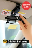 Araç İçi Çift Taraflı Gözlük ve Kart Tutucu Klips – Pratik Düzenleyici Araç Aksesuarı thumbnail 1