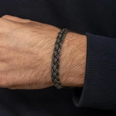 Saç Örgüsü Hasır 925 Gümüş Bileklik Künye thumbnail 6