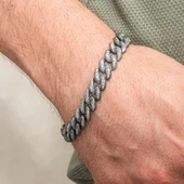 Kalem İşleme Gurmet Zincir 925 Ayar Gümüş Erkek Bileklik thumbnail 7