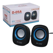 D-05a Mi̇ni̇ 5 Watt 4 Ohm Multi̇medi̇a 1+1 Usb Speaker - Hoparlör - 4