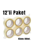 FT-2011 Hotmelt Şeffaf Koli Bandı 12'li Paket (45mm×100m) thumbnail 1
